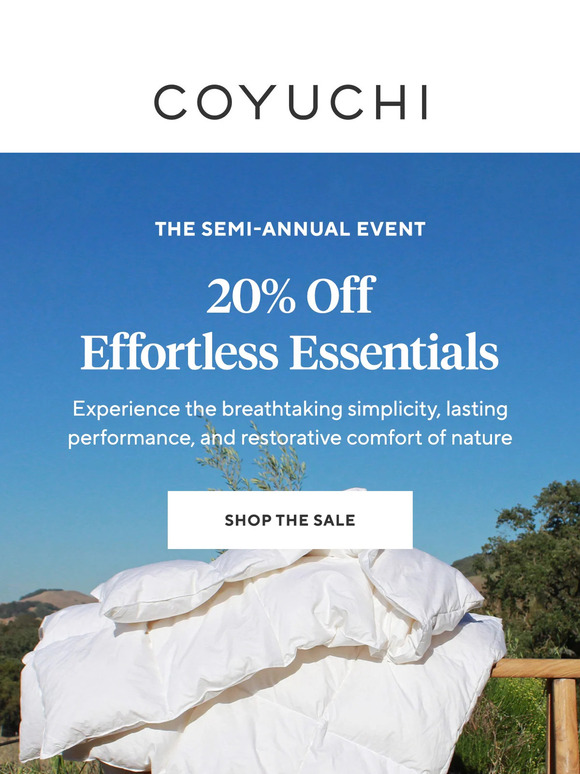Ends Soon: 20% Off Effortless Essentials