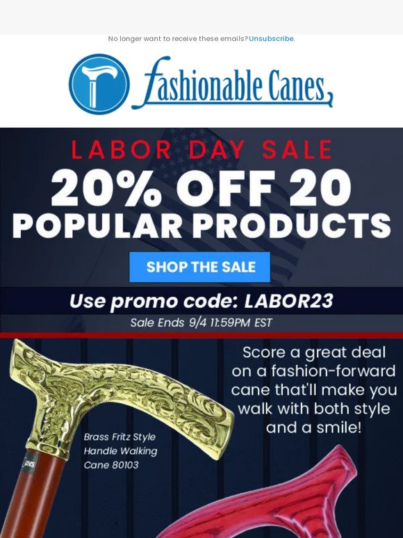 Celebrate Labor Day with 20% OFF
