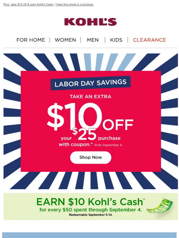 kohl's cash coupon