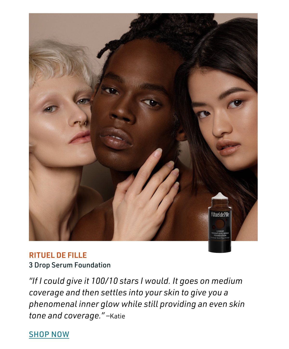 Rituel de Fille 3 Drop Weightless Serum Foundation
