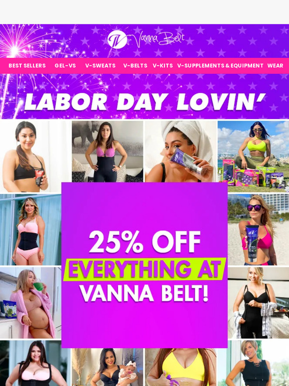Labor Day Lovin' - 25% Off Everything at Vanna Belt! 🌟