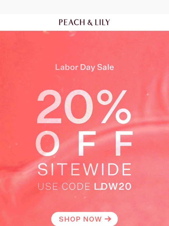 Peach and Lily 20 off the founder's faves. Milled