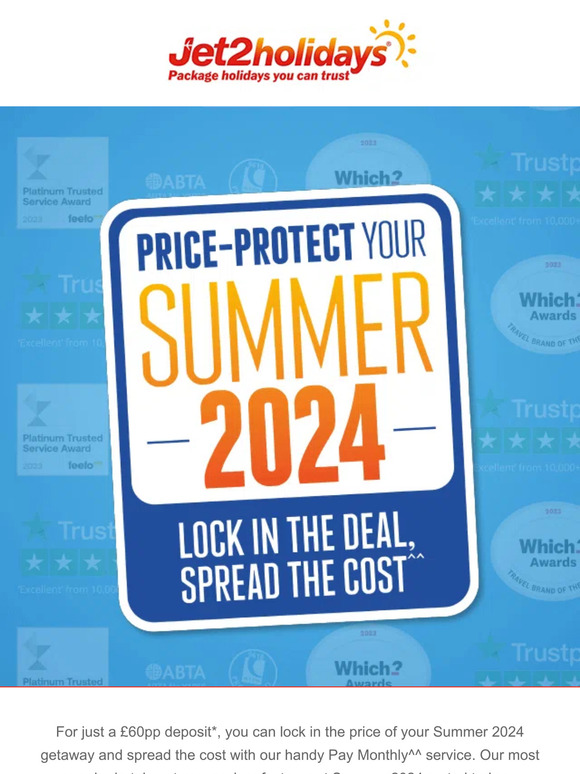 jet2holidays Priceprotect your summer 2024 Milled