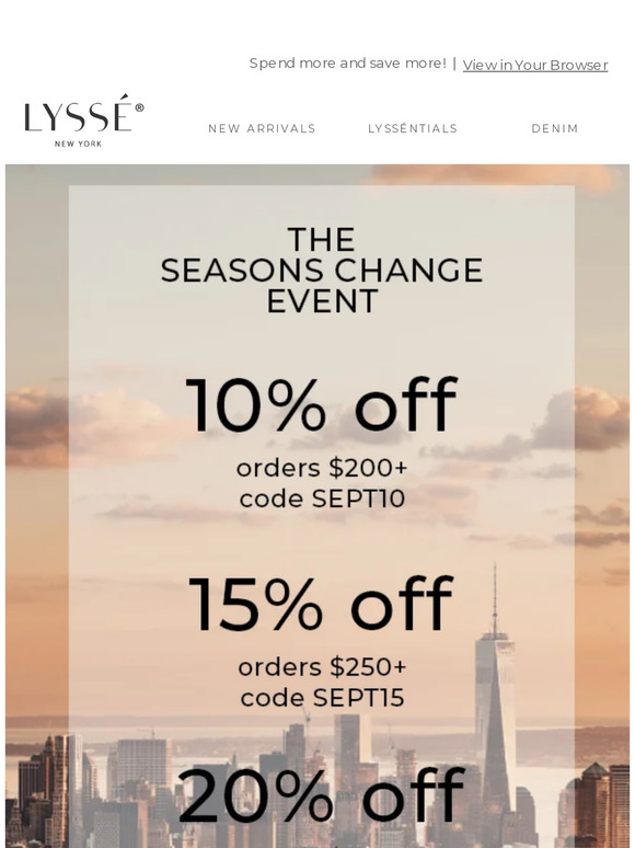Up to 20% off sitewide 🤩
