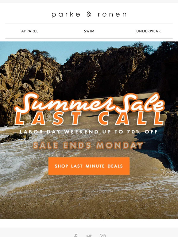 JUST 1 MORE... Summer Sale's LAST CALL
