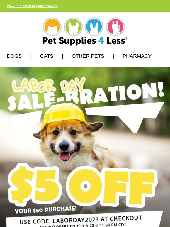 — Don’t miss our paw-some Labor Day deal! 🐾