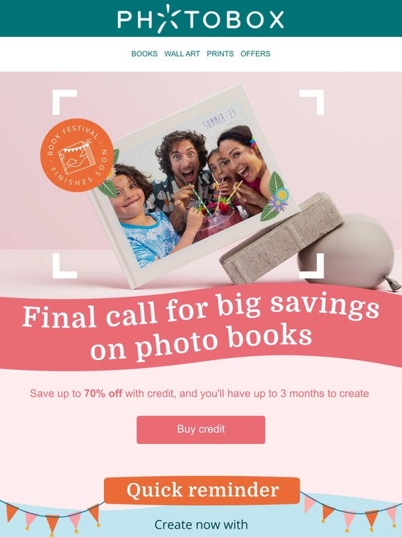 Last chance for Book Festival savings 🚨