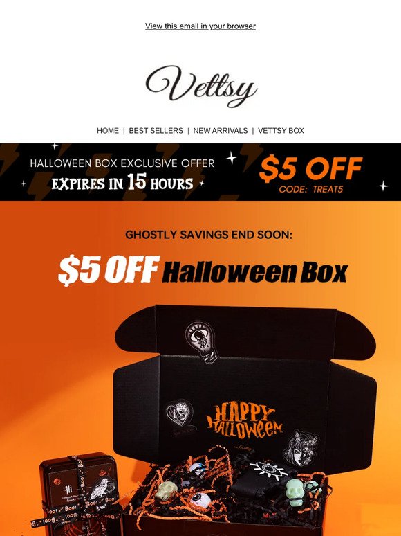 👻 Hurry! $5 Off Halloween Box Ends in 15 Hours!