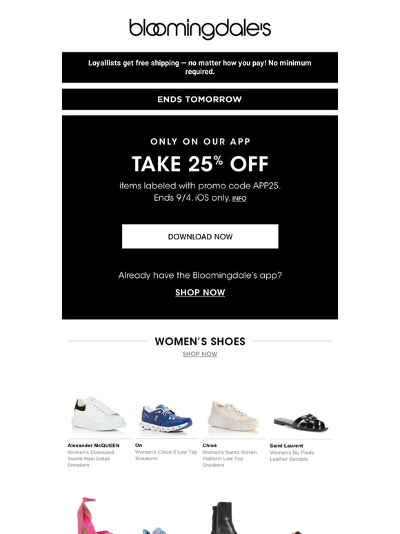 Ends tomorrow! Take 25% off only on our app