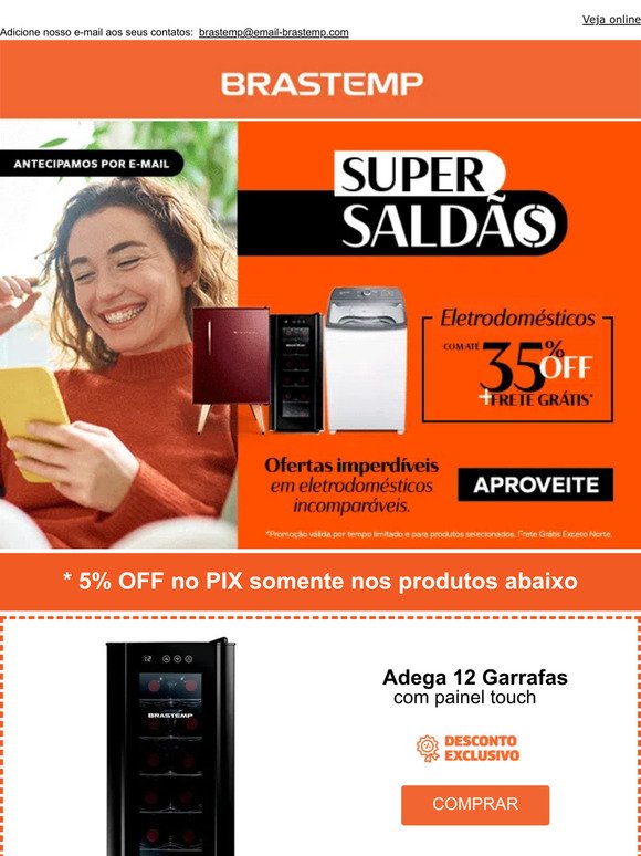 Super Saldão + Produtos com 5% OFF no PIX ✔️