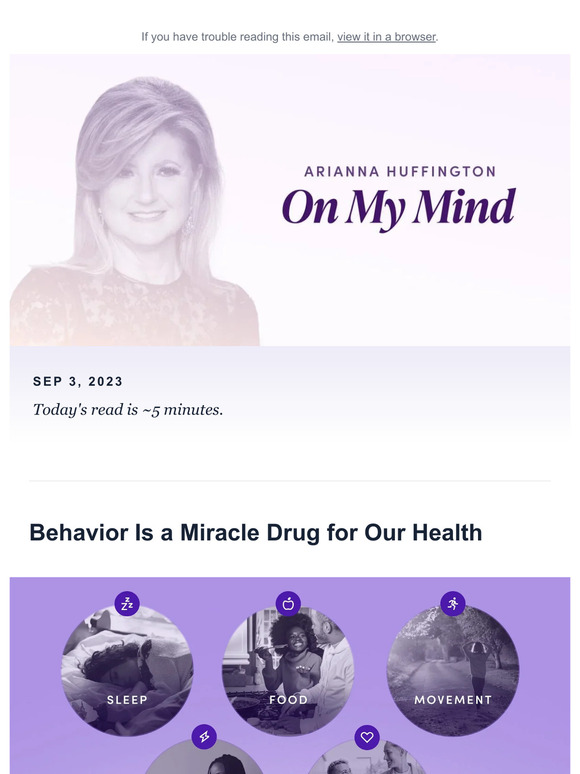 Behavior Is a Miracle Drug for Our Health: On My Mind