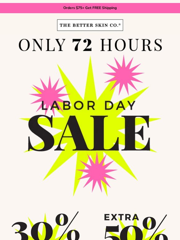 Final 72 Hours / Up to 80% Off