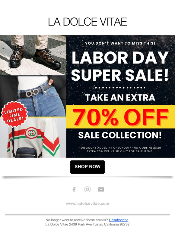 🔥Gucci, Burberry & More! Extra 70% Off Sale Collection!