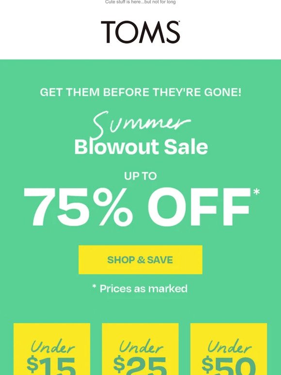 Up to 75% off | Summer BLOWOUT Sale 💥