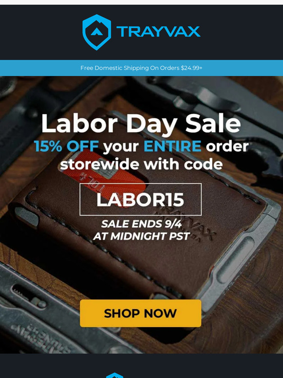 ⏰ Time's Almost Up for 15% Off at Trayvax!