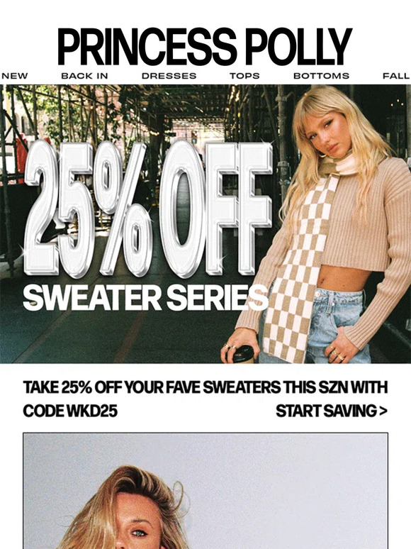 25% OFF SWEATERS 🔥
