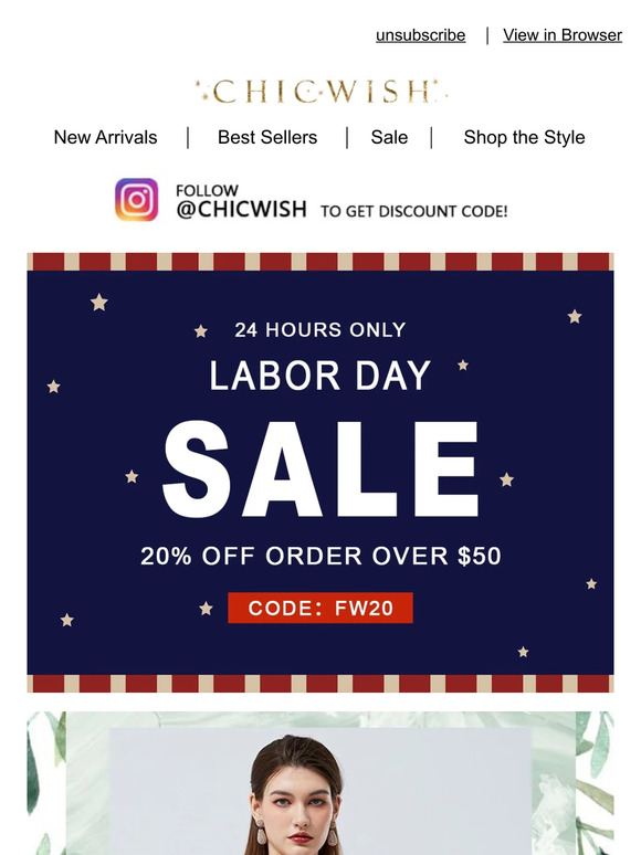 🎉 Vacation's calling, discounts are falling! 20%OFF just for today. Make a style display! 🌟🛍️
