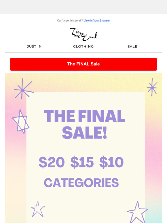 Price Drop on our FINAL sale ⬇️⬇️⬇️
