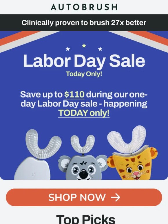 Today Only: Labor Day Sale
