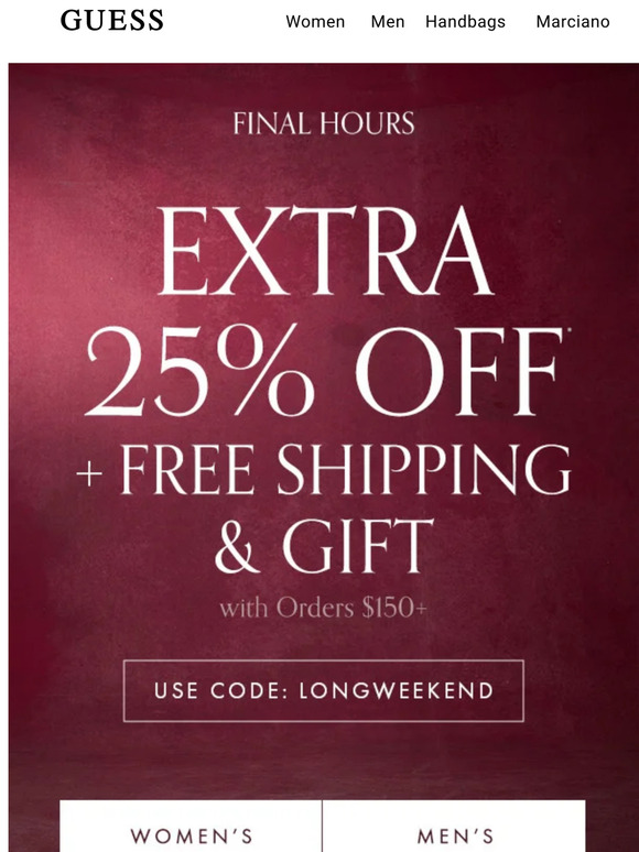 GUESS? Email Newsletters Shop Sales, Discounts, and Coupon Codes