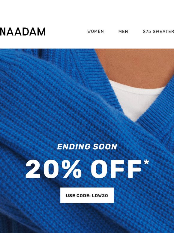 Ending Soon: 20% Off Sitewide