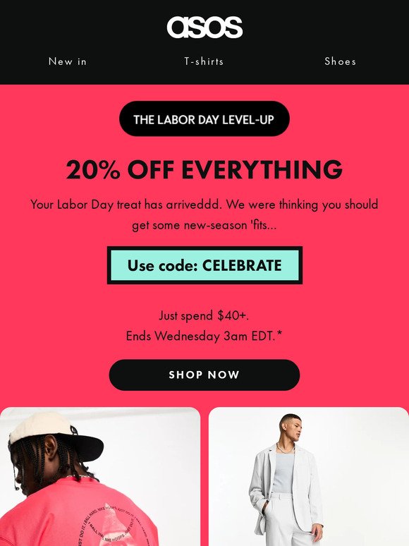20% off everything! 🎈🤍🧢