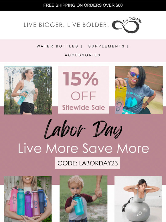 Live More, Save More: Labor Day 15% Off Sitewide Sale