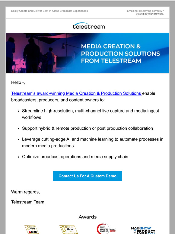 Create Content Better. Request a Custom Demo