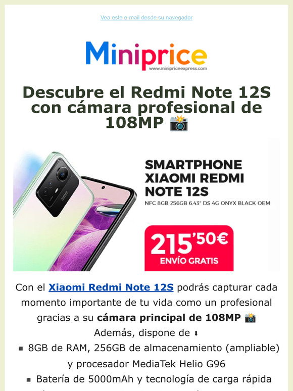 Redmi Note 12S con cámara profesional de 108MP 📸
