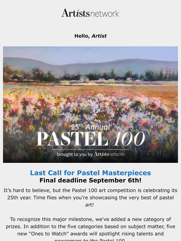 Final Countdown! Pastel 100 Closes 9/6