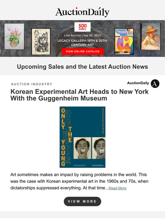 Auction Daily Korean Experimental Art Heads to New York With the