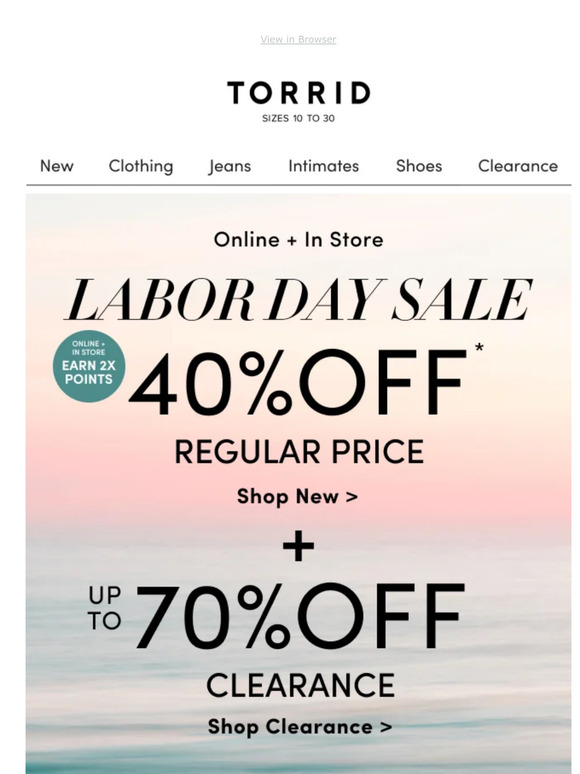 Don't miss the Semi-Annual Clearance Sale happening in-store now at @Torrid  in the #Streets of Brentwood take an extra 50% off…