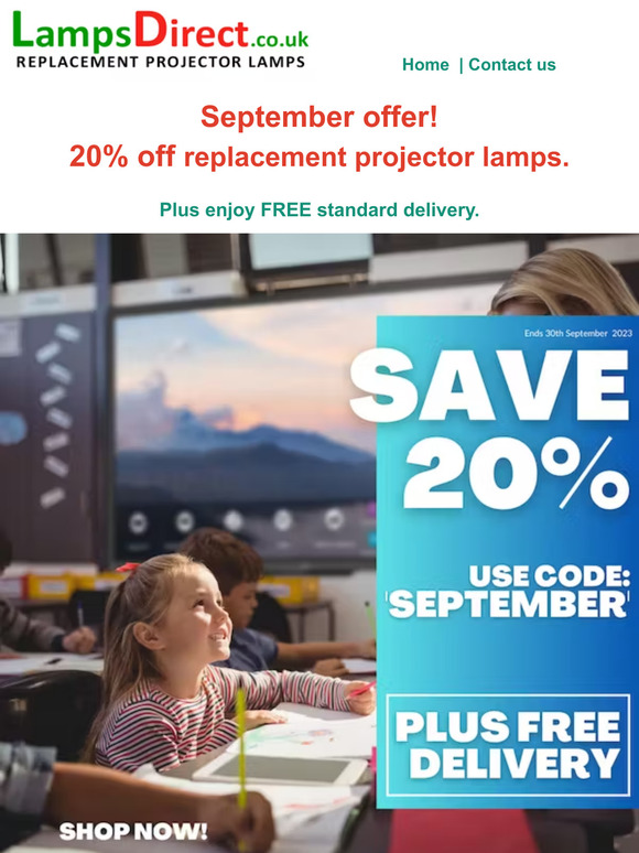 20% off Replacement Projector Lamps & Free Delivery! ✅