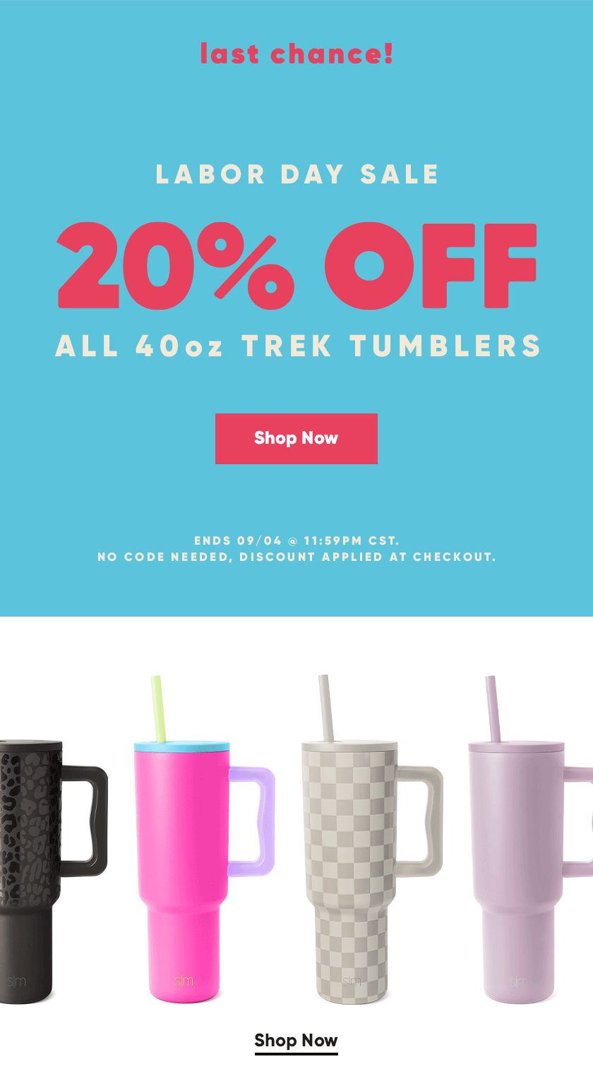 Simple Modern Last Chance! 20 off all 40oz Treks Milled