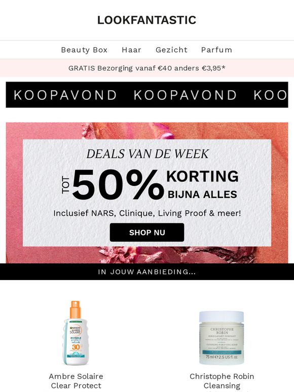 Deals: tot 50% korting!