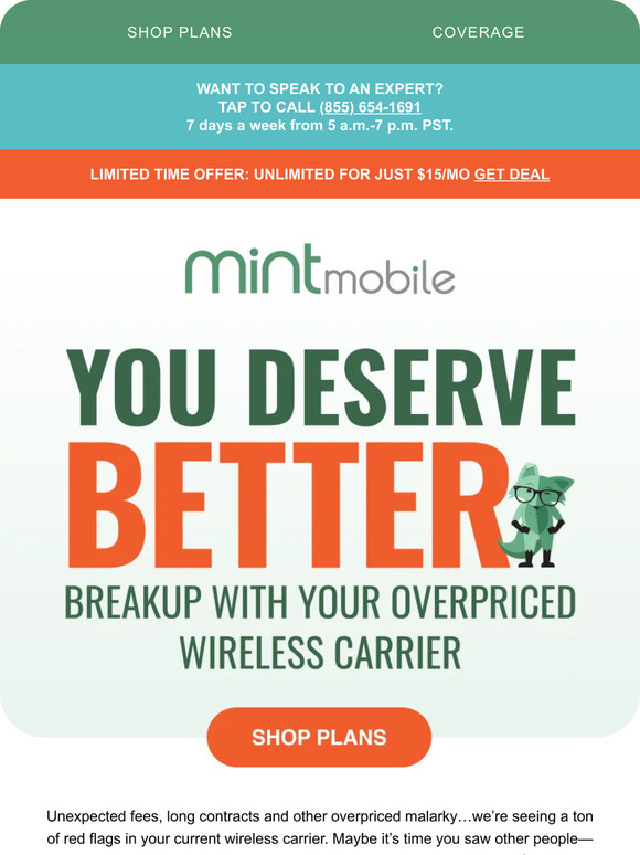 Is your current wireless carrier giving you the ick?