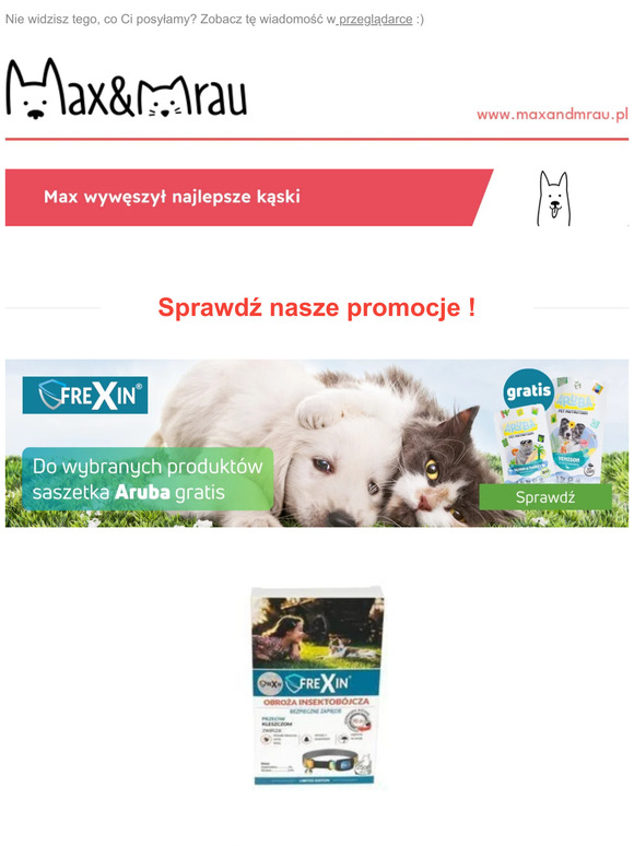 ✂Sprawdź nasze topowe okazje dla Twojego Pupila🐈 🐕Max wywęszył najlepsze kąski!