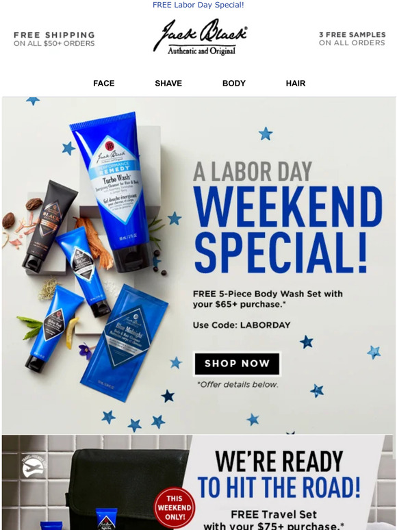 1 weekend. 5 scents. Try them all!