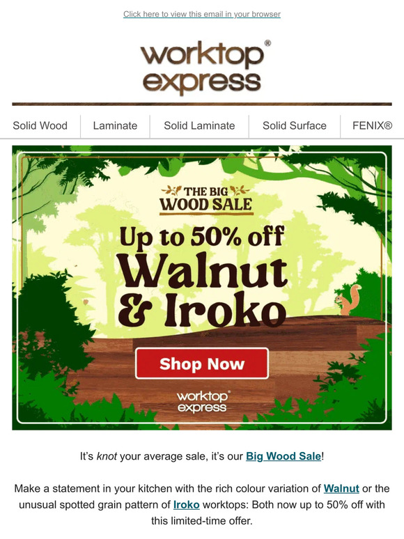 Worktop Express Up to 50 off Walnut & Iroko Worktops! 🌳 Milled