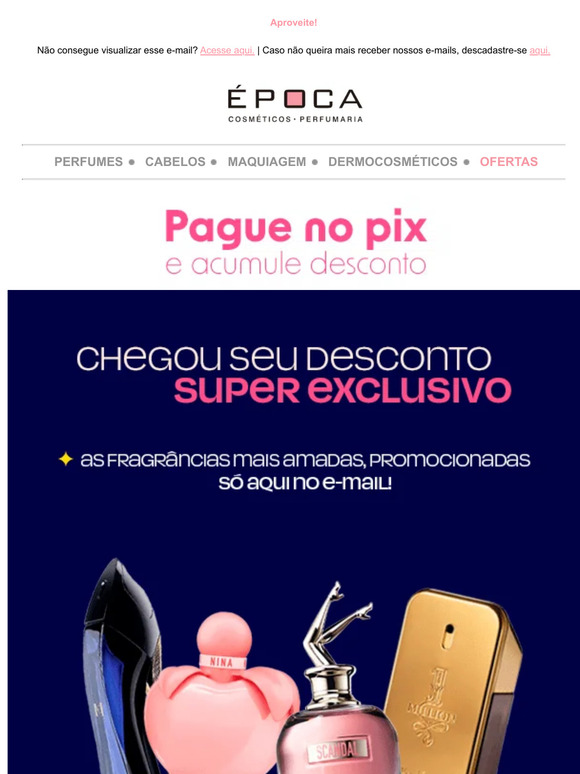 Alerta luxo: T-U-D-O com 15% OFF só por E-mail!