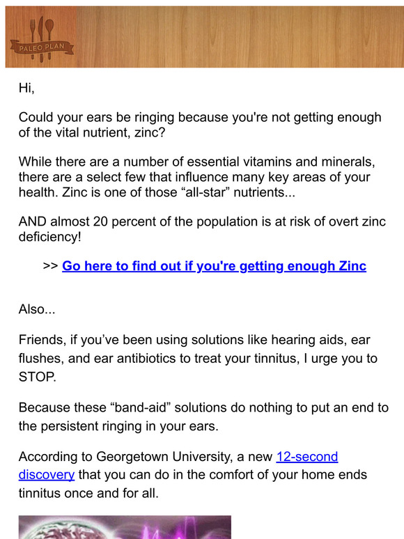 PaleoPlan Zinc & ringing in your ears Milled