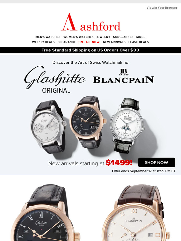 GLASHÜTTE & BLANCPAIN savings you can't miss