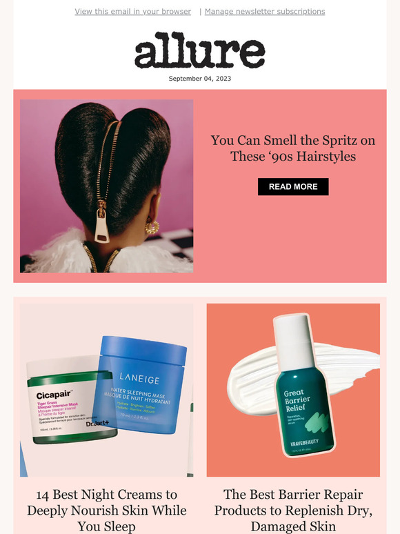 Allure Beauty Box You Can Smell the Spritz on These ‘90s Hairstyles
