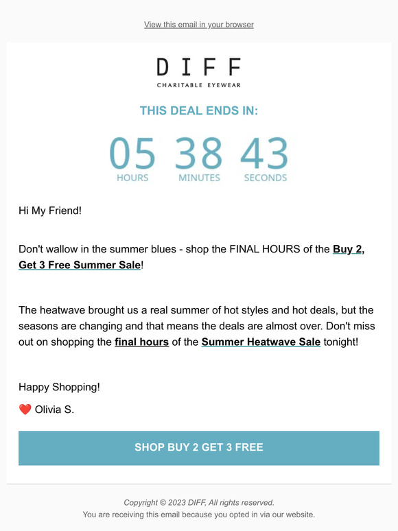 FINAL HOURS For The Summer Sale! 👋
