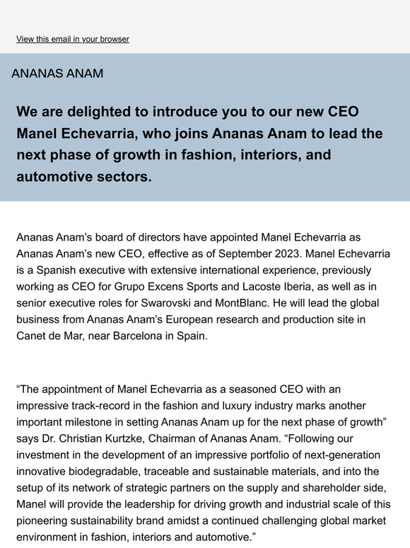 Ananas Anam welcomes new CEO to lead next phase of growth
