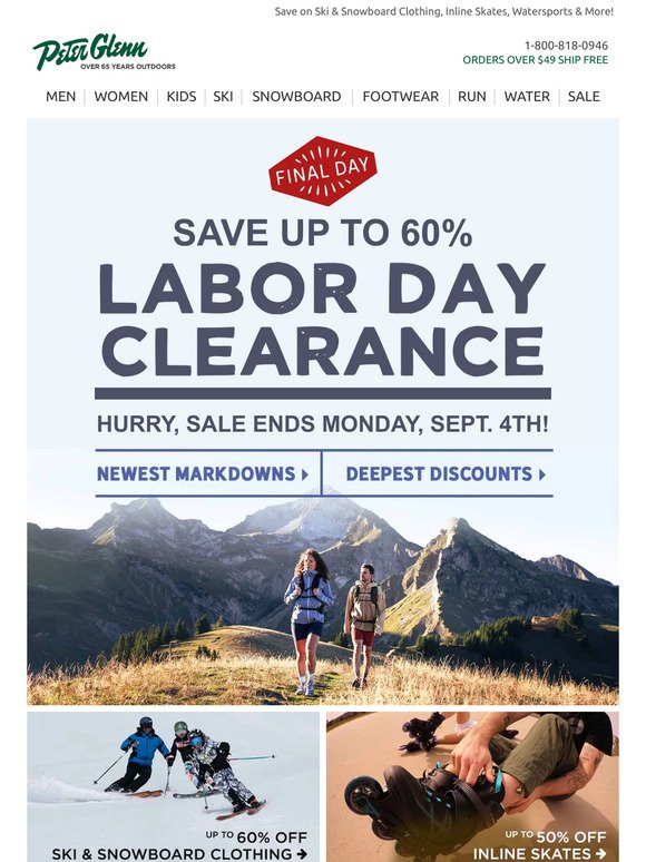 ⏰ Last Chance to Save: Final Day of Labor Day Savings!
