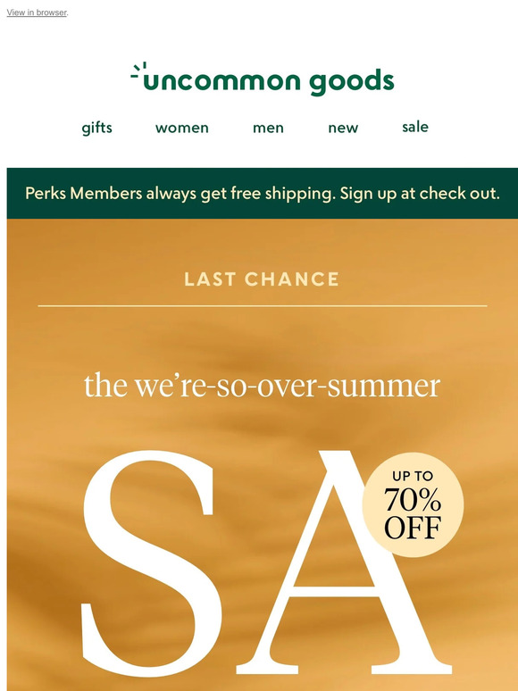 The we’re-so-over-summer sale is… well, almost over