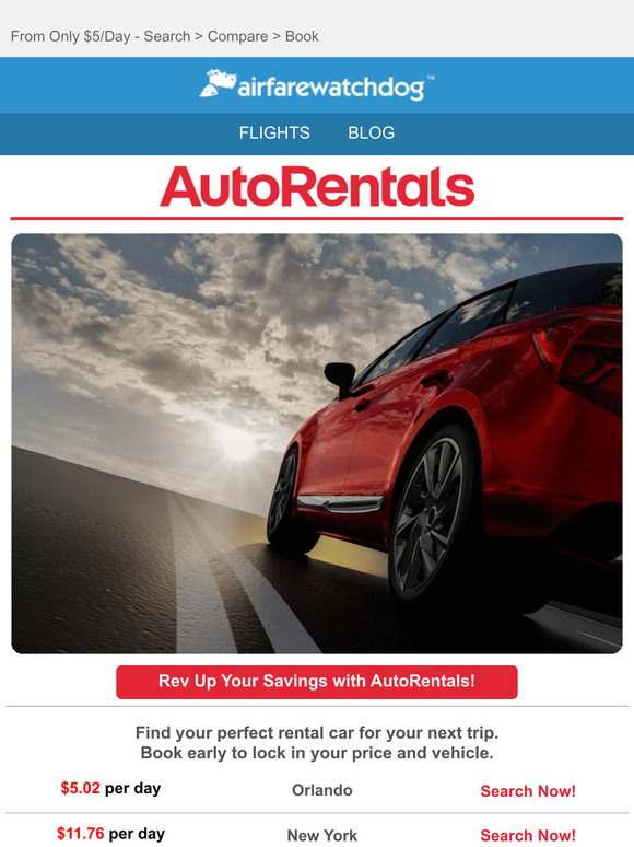 Labor Day Blowout Sale on Rental Cars | Fall and Holiday Dates Available!
