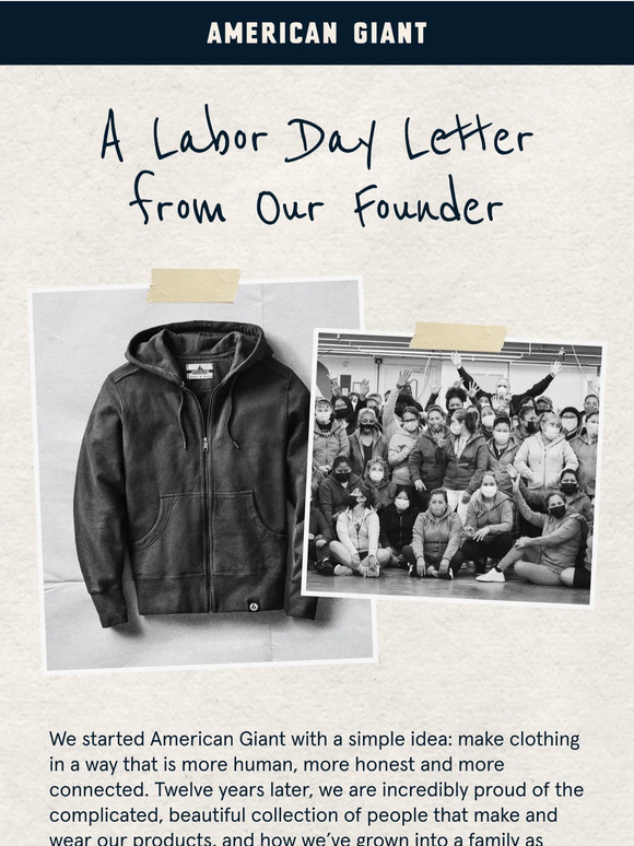 A Labor Day Letter from our Founder