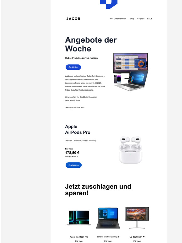 Outlet-Schnäppchen der Woche! 🛒🏷️